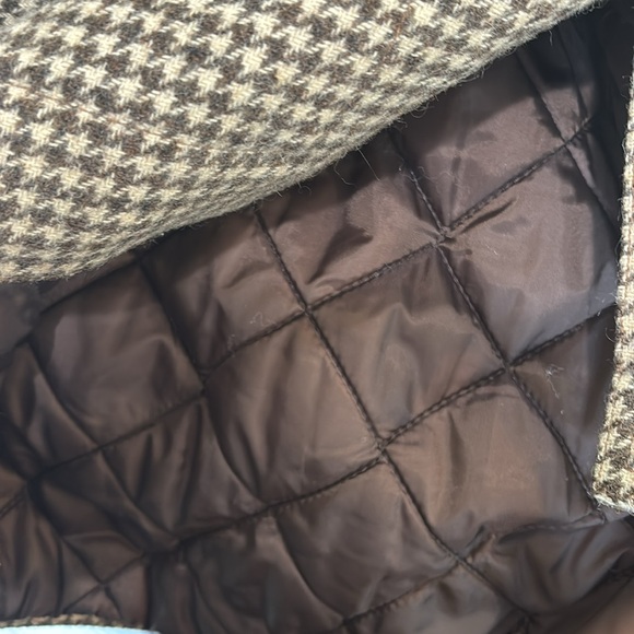 Vintage Pendleton Brown Houndstooth Quilted lining shacket medium - Picture 9 of 9